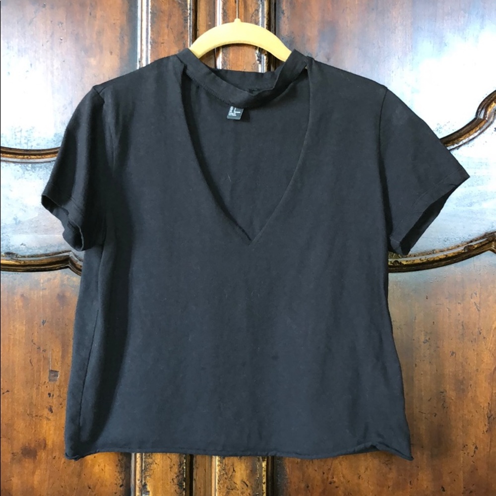 Forever 21 V-neck cutout tee